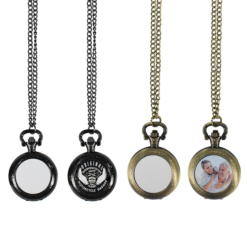Jewelry Watches & Accessories - Naszyjnik z metalowym zegarkiem kieszonkowym w