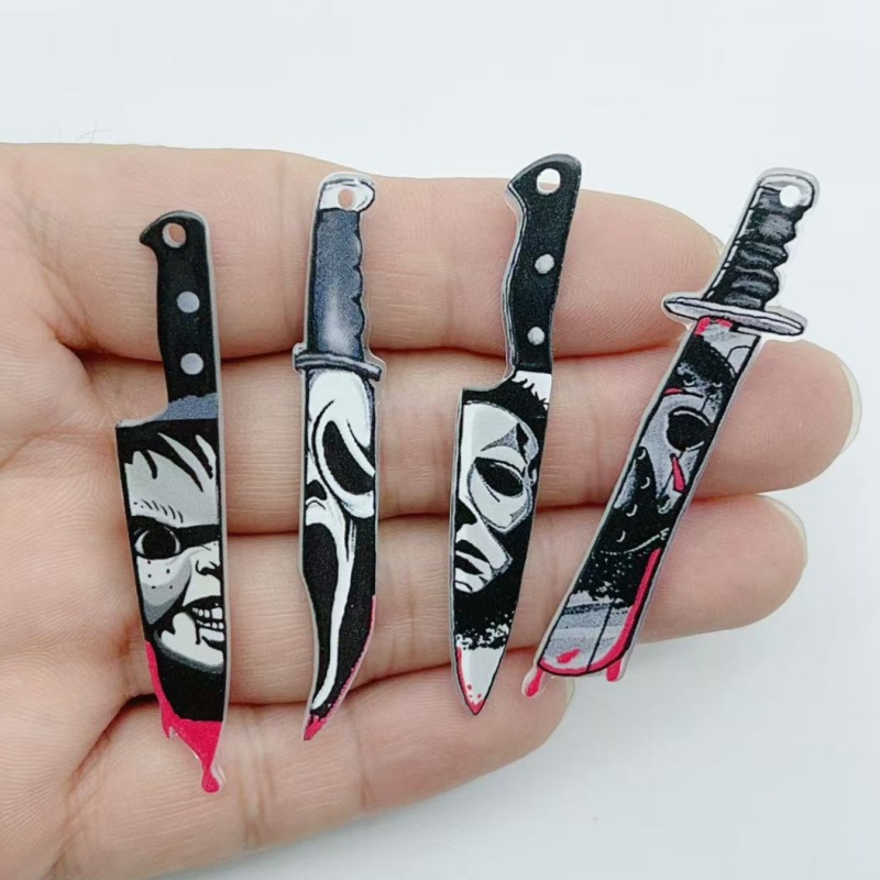 Drop Earrings - 10 sztuk akrylowych ozdób na Halloween,