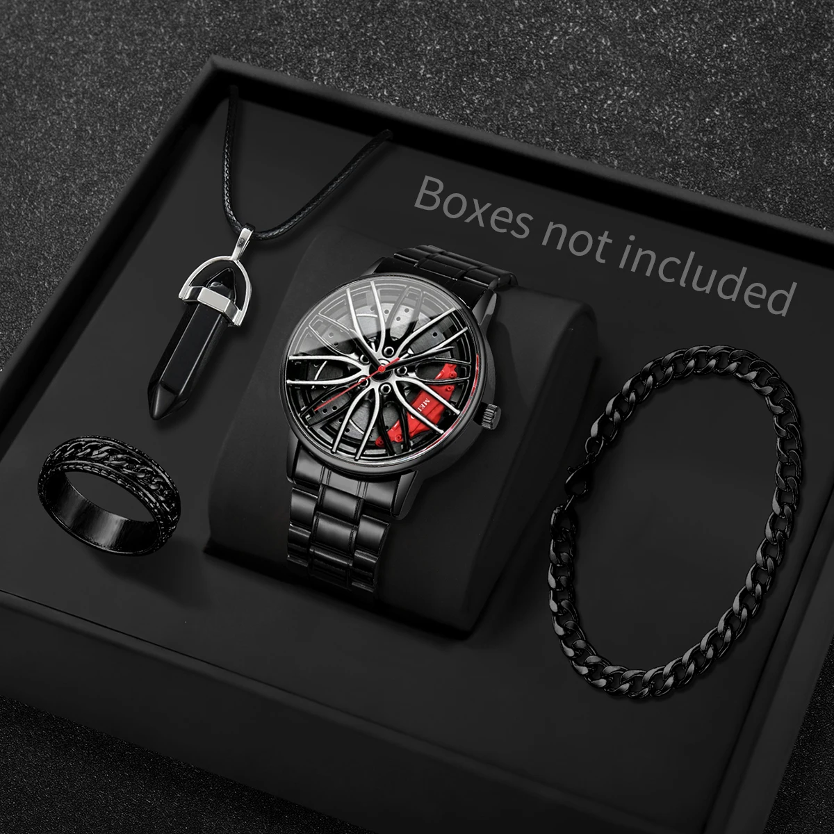 Jewelry Watches For Men - 4 SZT./Zestaw Modne Zegarki Męskie z