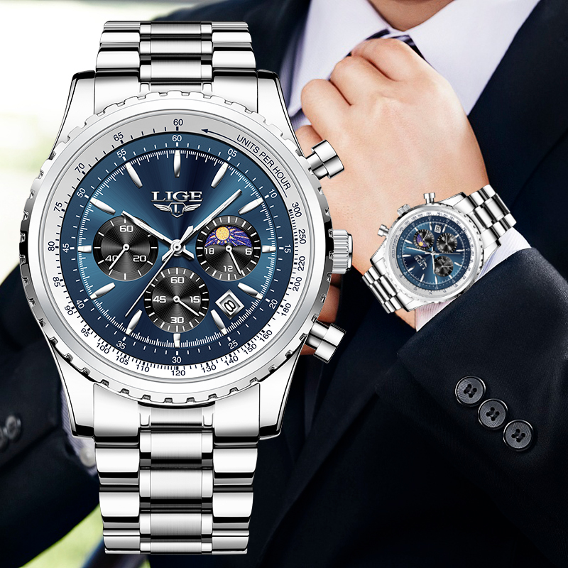 Jewelry Inspired Watches - Markowe luksusowe kwarcowy zegarek męski faza