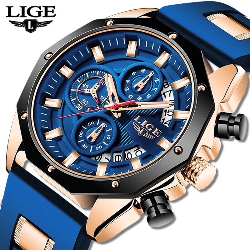 Jewelry Inspired Watches - LIGE modne męskie zegarki Top marka