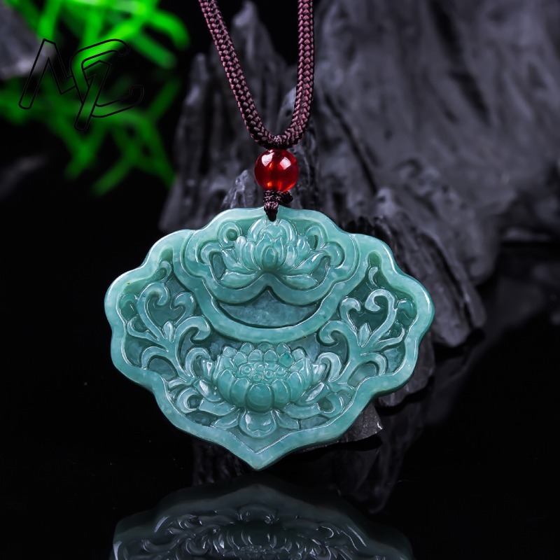 Jewelry & Watches Review - Prawdziwy birmański jadeit szmaragdowy, niebieski wodny,