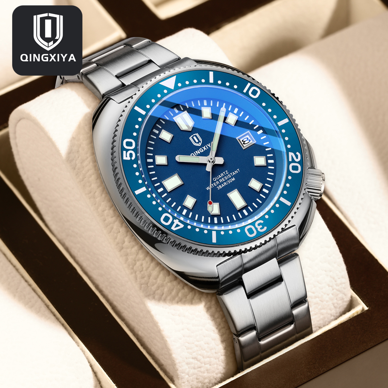 Jewelry Inspired Watches - QINGXIYA marka moda klasyczny niebieski zegarek