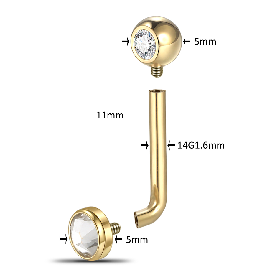 1/10Pcs G23 Titanium Christina – Christina Jewelry & Watches Marguerite Ørestik Forgyldt Sølv recenzja i cena