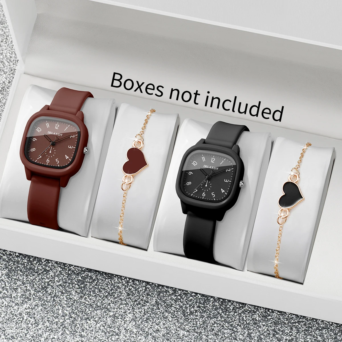 4 sztuki: modny, kwadratowy ze – Jewelry Watches For Women recenzja i cena