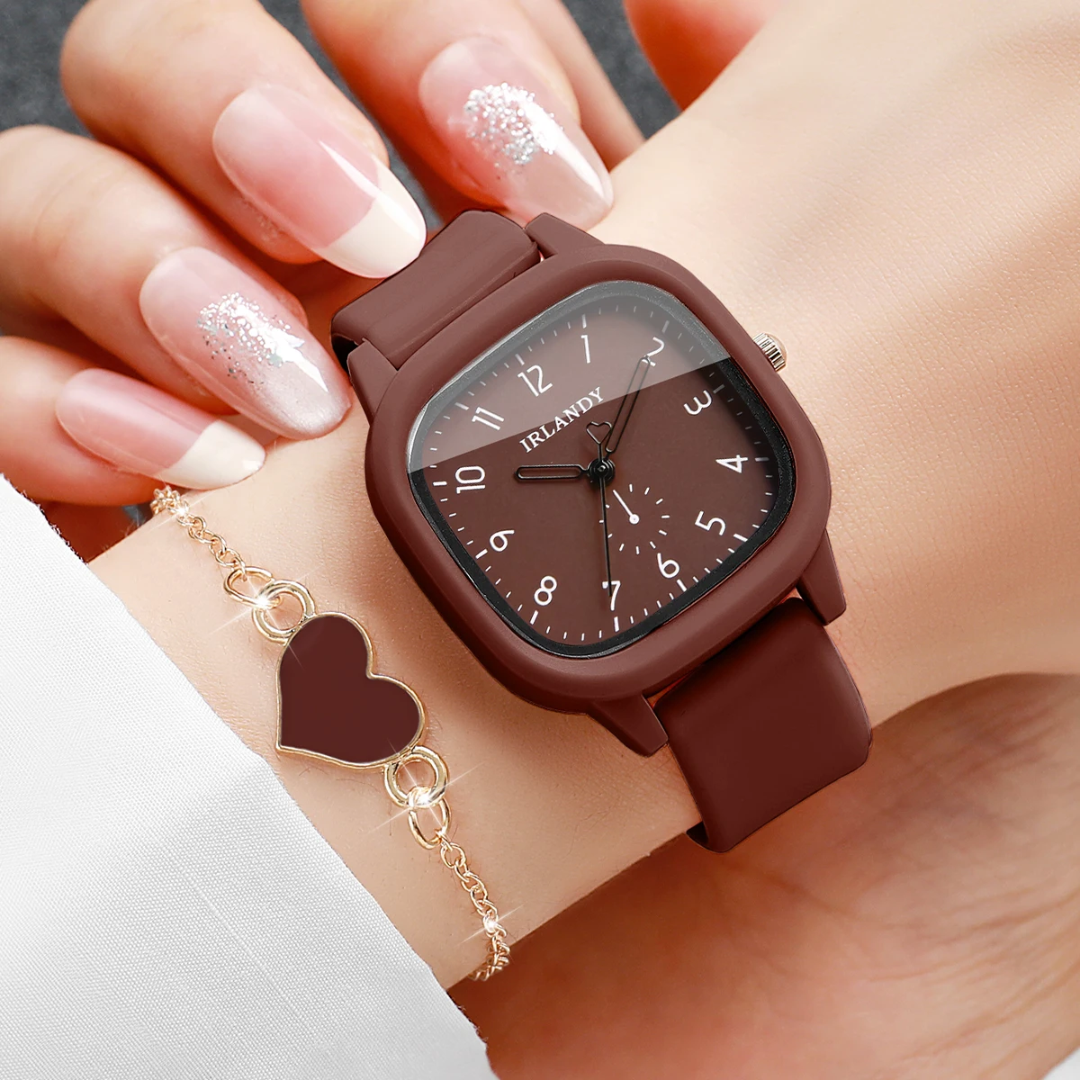 4 sztuki: modny, kwadratowy ze – Jewelry Watches For Women recenzja i cena