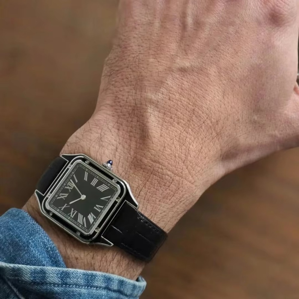 15,5 mm, 17,5 mm, 19 mm – skór – Cartier Watch Santos recenzja i cena