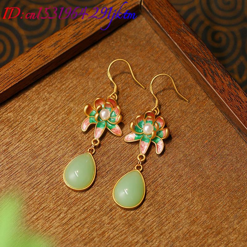 Zielone, naturalne kolczyki w  – Drop Earrings recenzja i cena