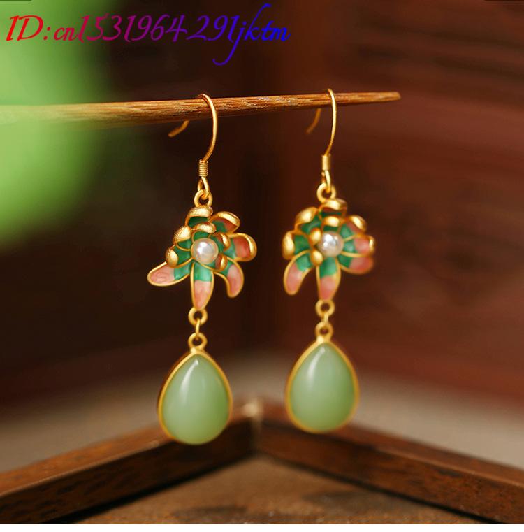 Zielone, naturalne kolczyki w  – Drop Earrings recenzja i cena