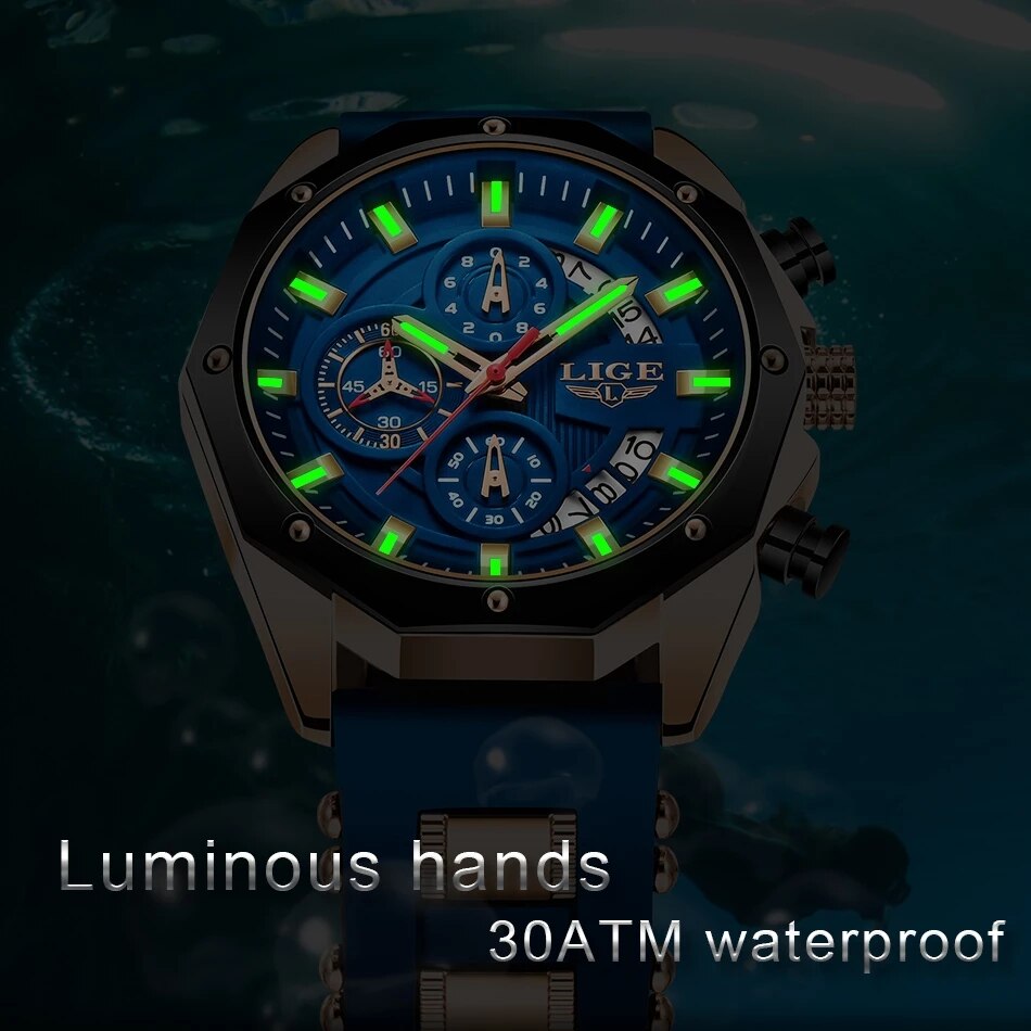 LIGE modne męskie zegarki Top  – Jewelry Inspired Watches recenzja i cena
