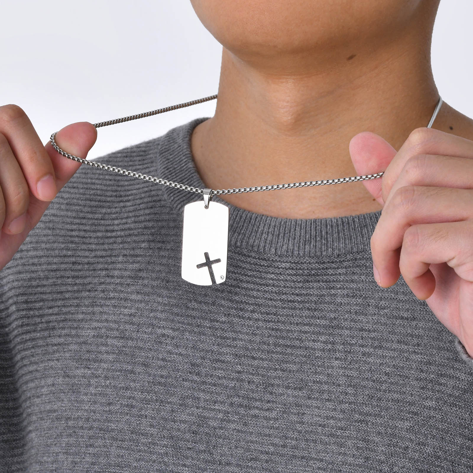 Mprainbow boczne krzyżowe nasz – Mens Dog Tag Necklace recenzja i cena