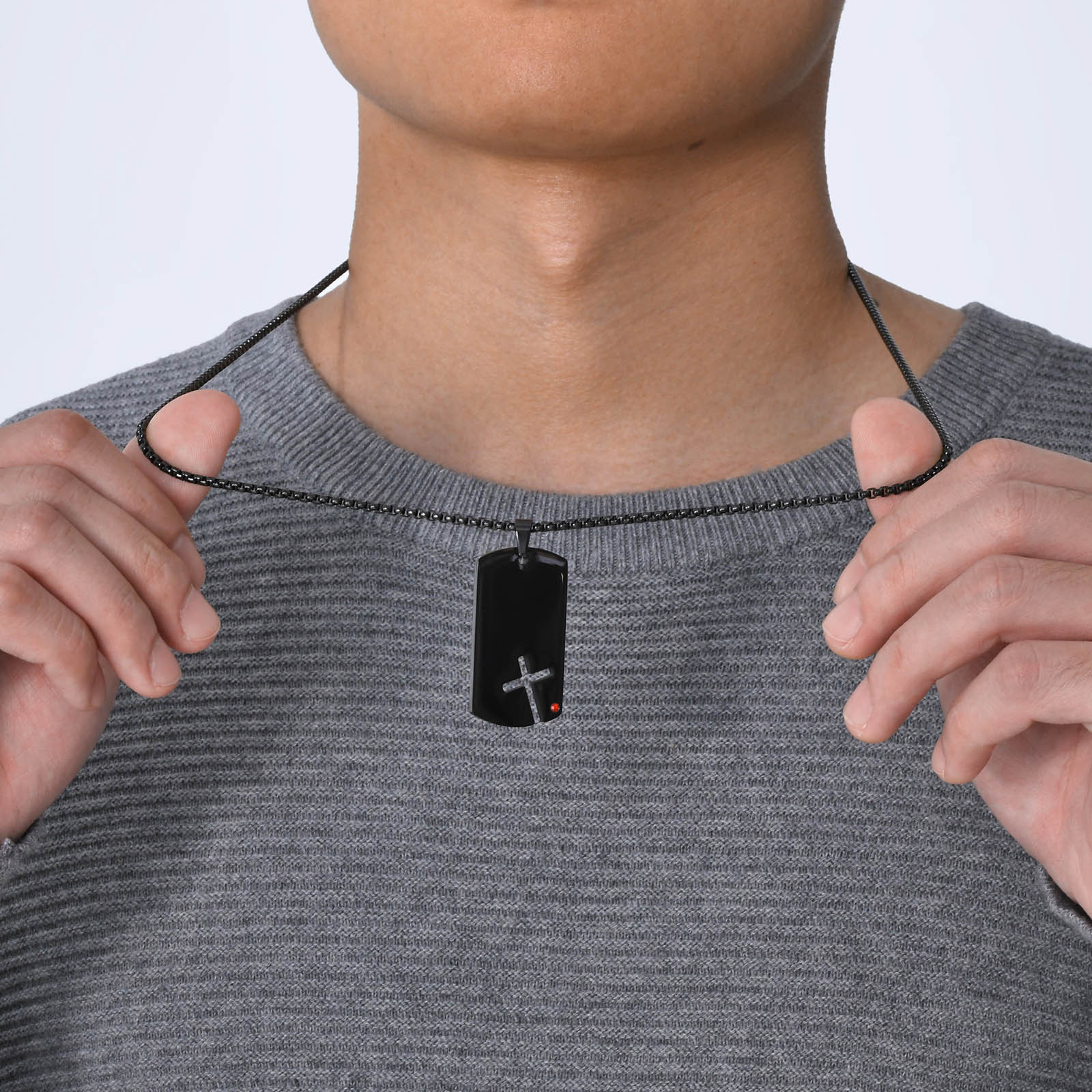 Mprainbow boczne krzyżowe nasz – Mens Dog Tag Necklace recenzja i cena