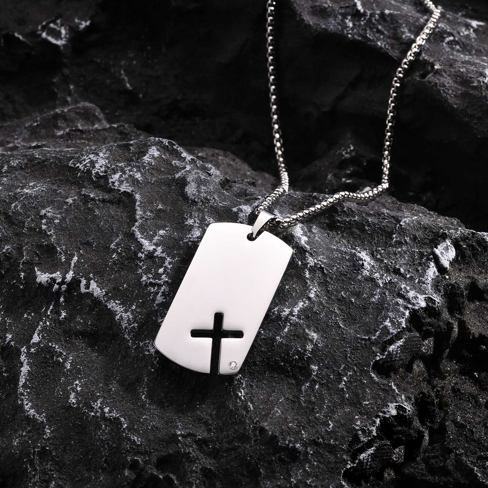 Mprainbow boczne krzyżowe nasz – Mens Dog Tag Necklace recenzja i cena
