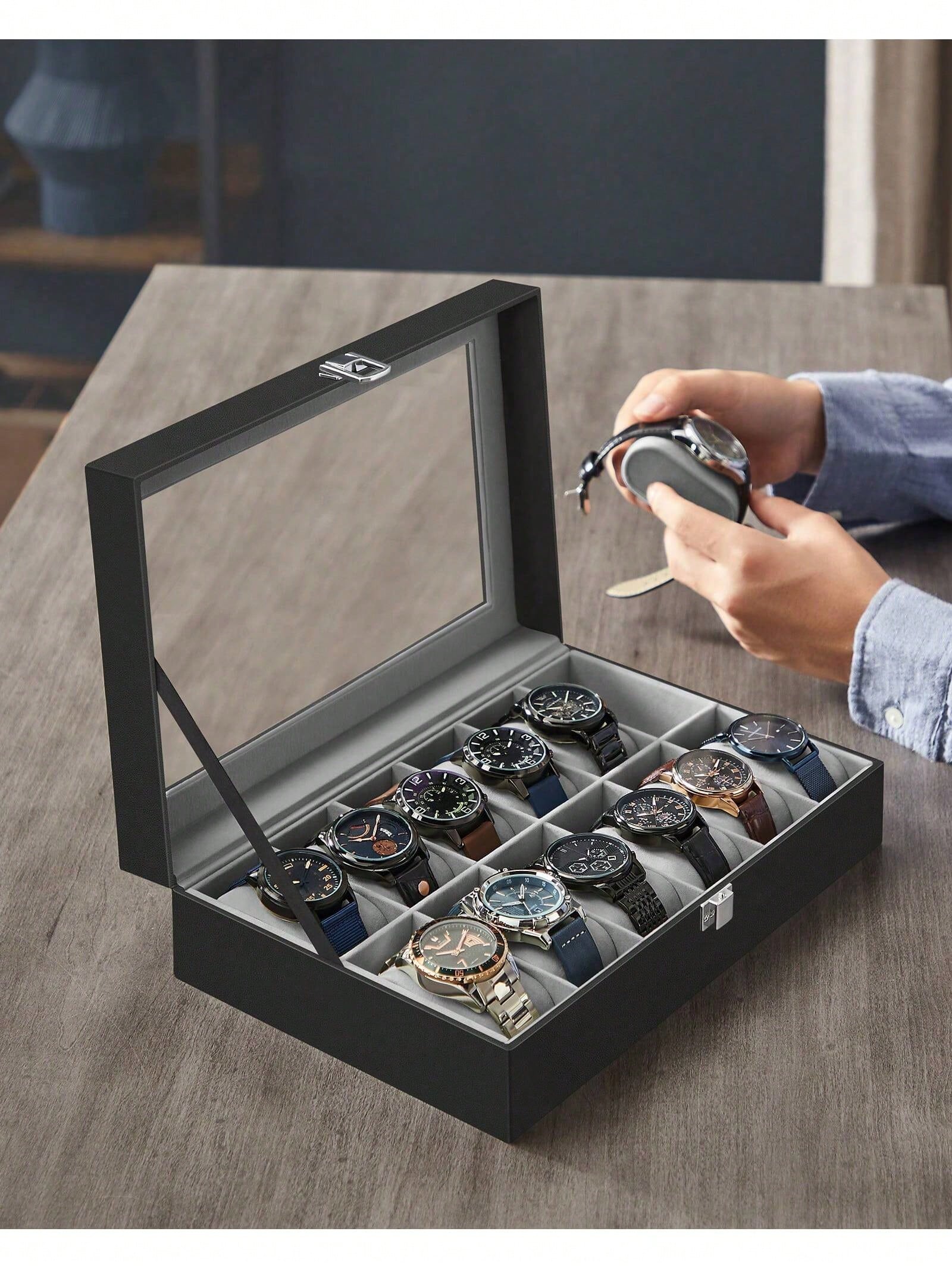 Pudełko na zegarki z 12 przegr – Jewelry Watches & Accessories recenzja i cena