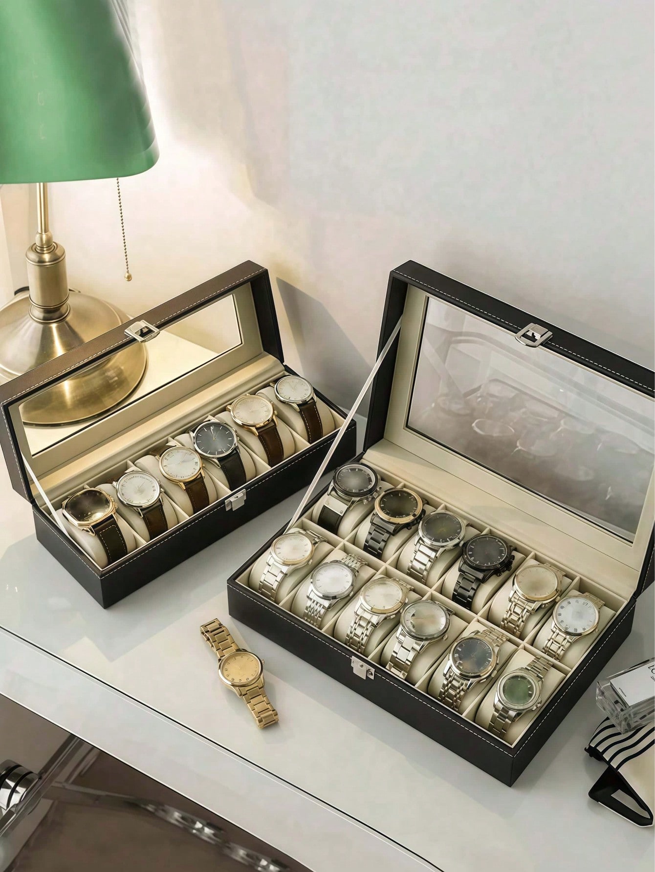 Skórzane pudełko na zegarki z  – Jewelry Watches For Men recenzja i cena