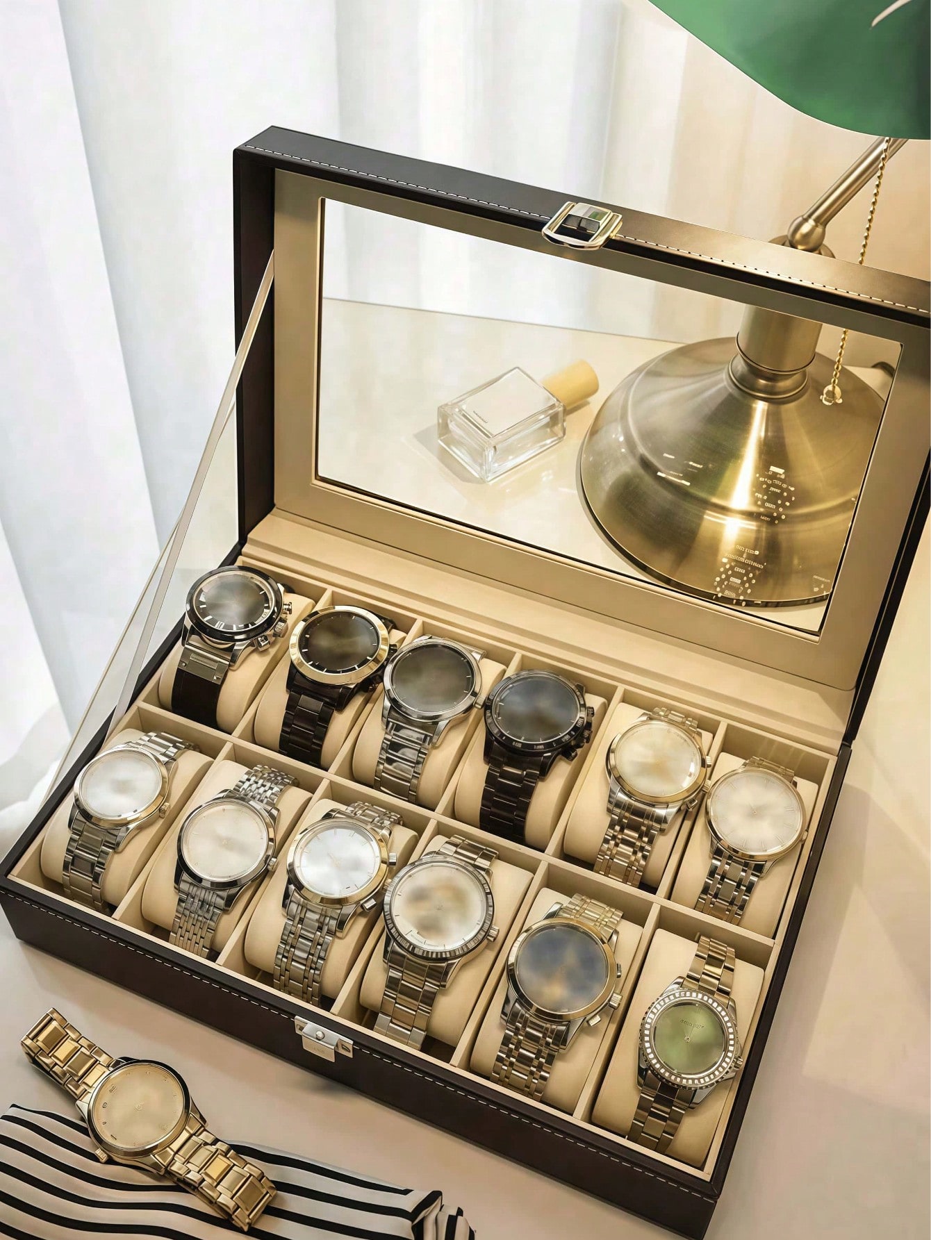 Skórzane pudełko na zegarki z  – Jewelry Watches For Men recenzja i cena