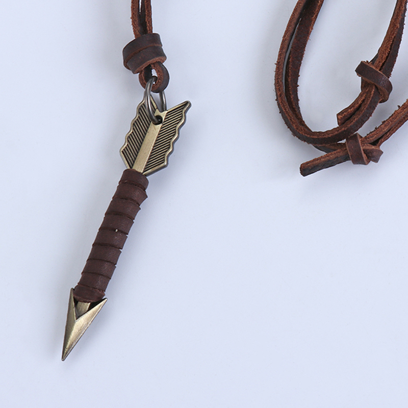 1Pc Man Handmade Vintage Leath – Mens Dog Tag Necklace recenzja i cena
