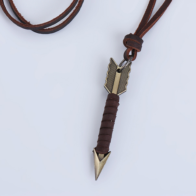 1Pc Man Handmade Vintage Leath – Mens Dog Tag Necklace recenzja i cena