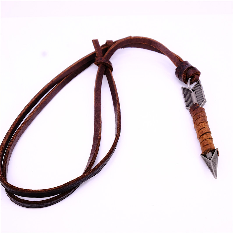 1Pc Man Handmade Vintage Leath – Mens Dog Tag Necklace recenzja i cena