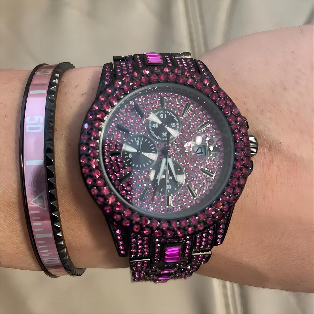 Gorący bubel czerwony lód zega – Jewelry Watches For Men recenzja i cena