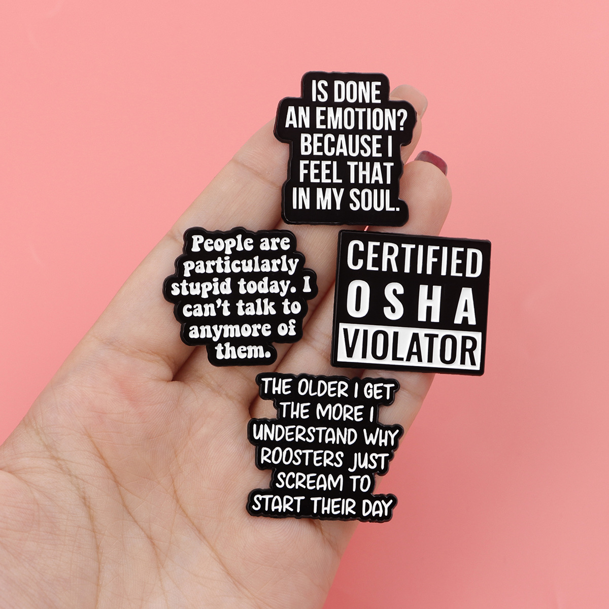 Modne broszki z cytatami, przy – Jewelry Quotes recenzja i cena