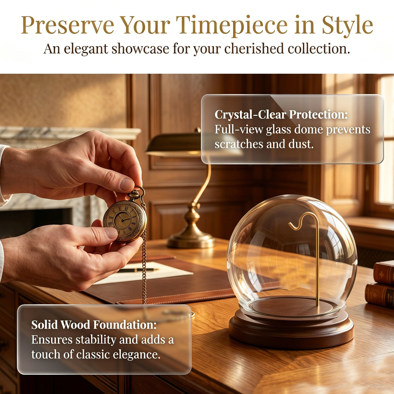 Kopuła do ekspozycji zegarków  – Vintage Pocket Watch recenzja i cena