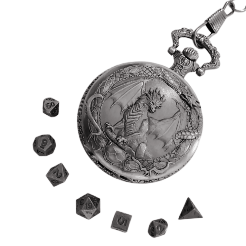 Zestaw wielościeniowych kostek – Vintage Pocket Watch recenzja i cena